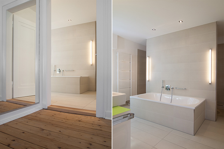 HausSanierung Badezimmer mit freistehender Badewanne in Langenfeld