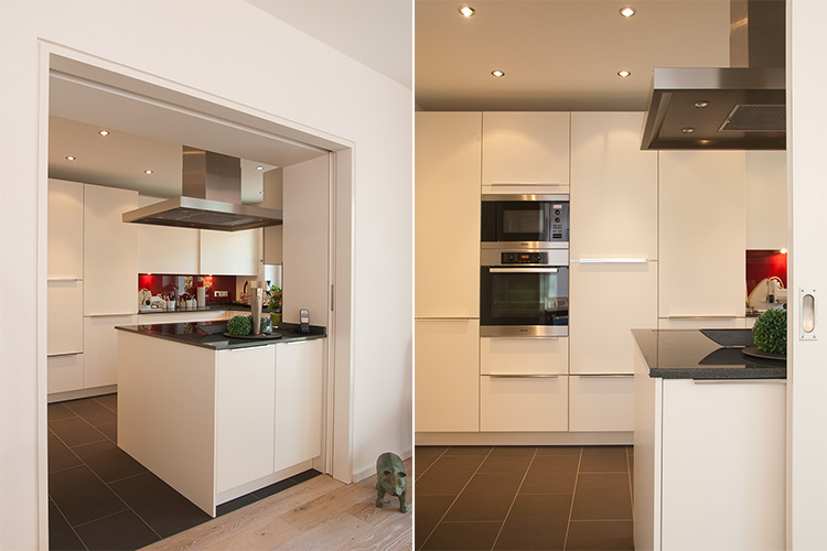 WohnungsModernisierung mit offener Küche und Küchenblock in Düsseldorf-Oberkassel
