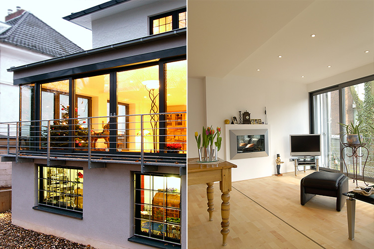 Wohnraumerweiterung durch Anbau in Düsseldorf-Oberkassel
