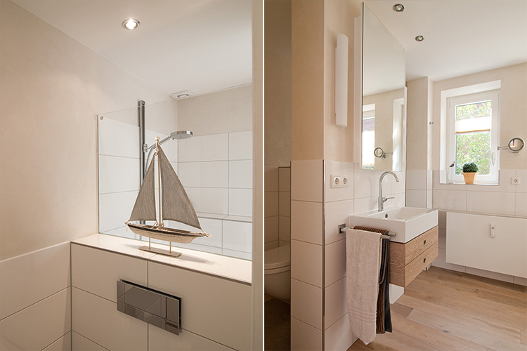 WohnungsModernisierung Badezimmer mit Waschbecken und Unterschrank in Düsseldorf-Oberkassel